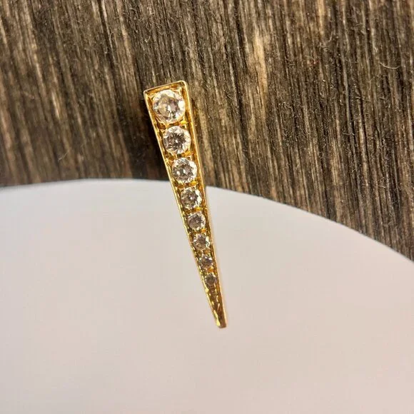 EF Collection 14KT yellow gold Earrings with brilliant cut diamonds - Picture 3 of 10